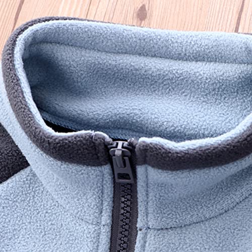 Boy's Full Zip Polar Fleece Jacket Teen Girl's Color Block Sweatshirt Kids Fall Windproof Coat Winter Warm Outwear2