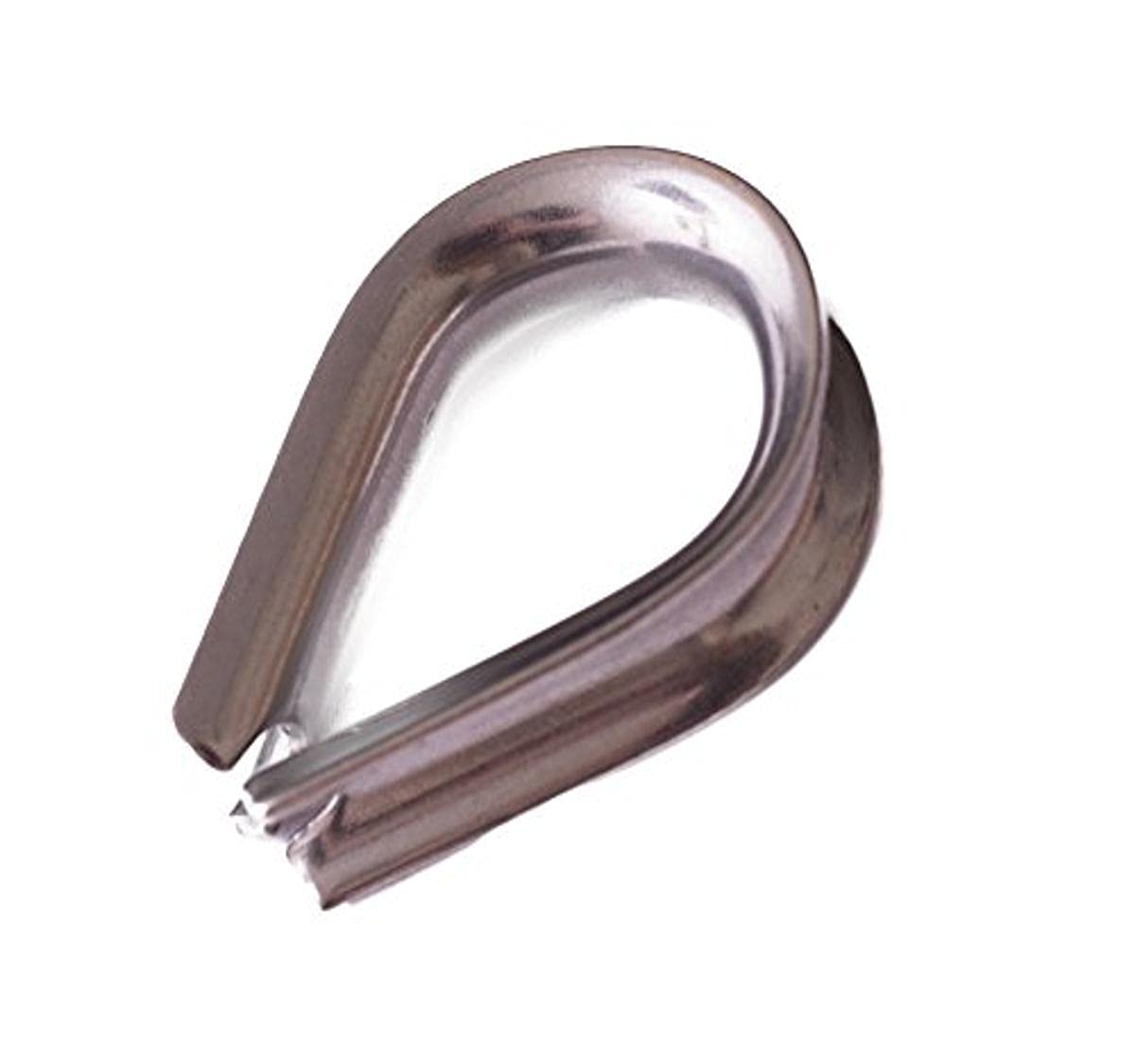 Merriway Stainless Steel Finish Bh04994 (2 Pcs) Wire Rope Thimbles, M4 (5/32 Inch) A2 316 Marine Grade Stainless Steel - Pack Of 2 Pieces