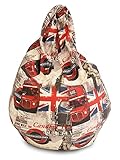 puff pera londres EXTRA-FUERTE: Doble costura y doble cremallera interior. Incluye relleno de perlas de poliestireno ignífugas y analérgicas. Asiento ergonómico que ofrece la máxima comodidad.
