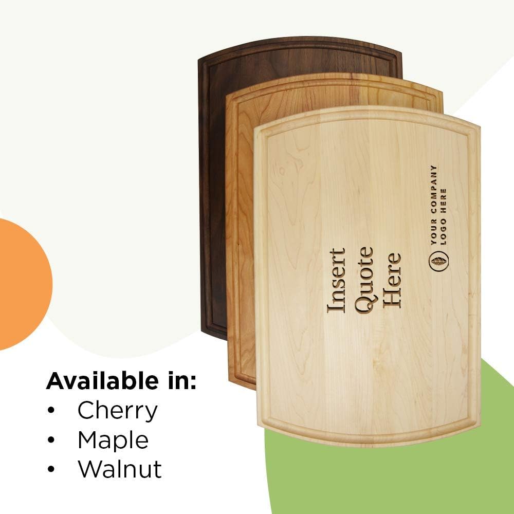 Insert Quote-Wooden Cutting Board for Kitchen Juice Groove Natural Custom Engraved in USA, Retirement Coworker Employee Appreciation Promotion (Maple 10.5x16 Inch)