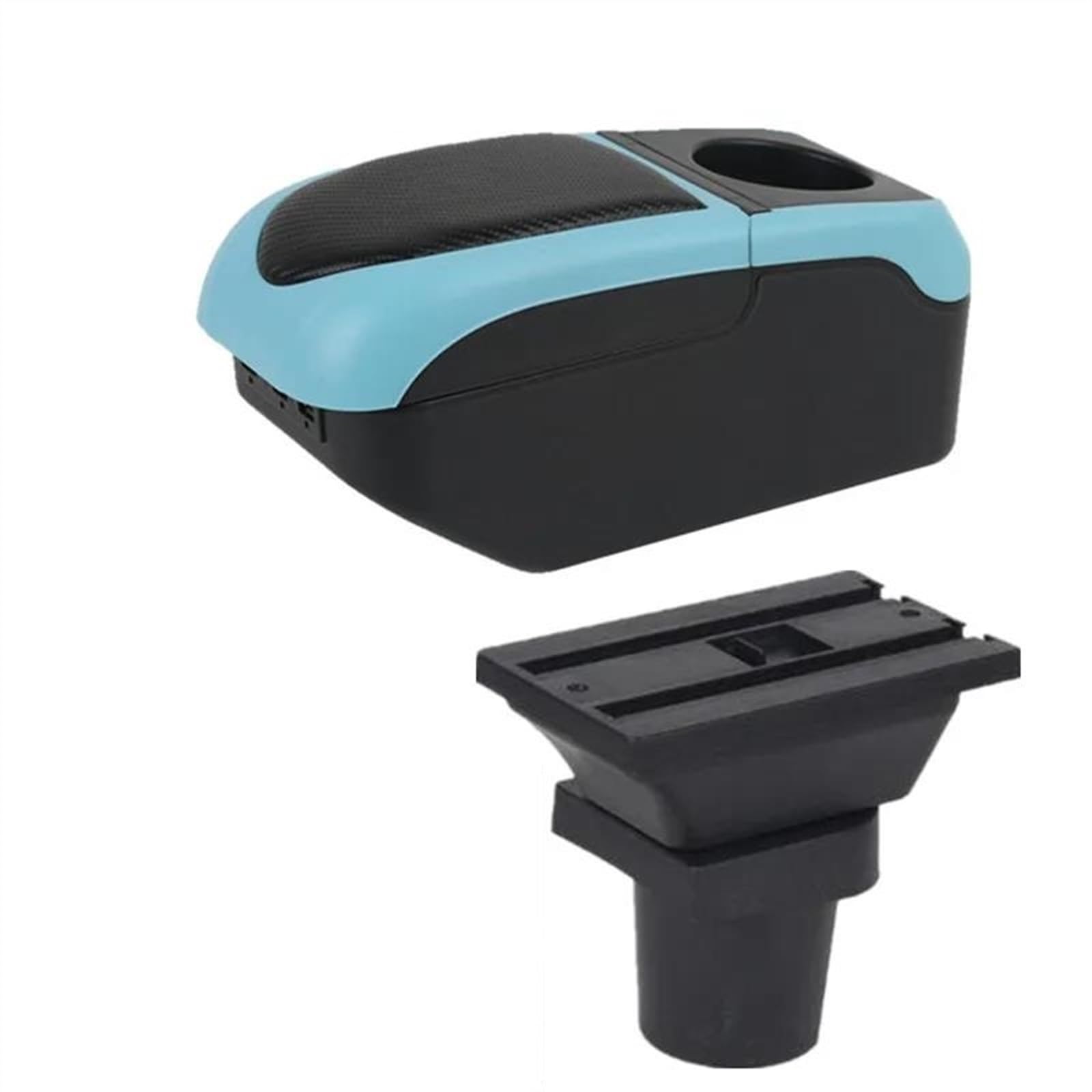 Noheeu Black-Blue Car Armrest Central Storage Box Dedicated Retrofit Accessories For Colt Plus