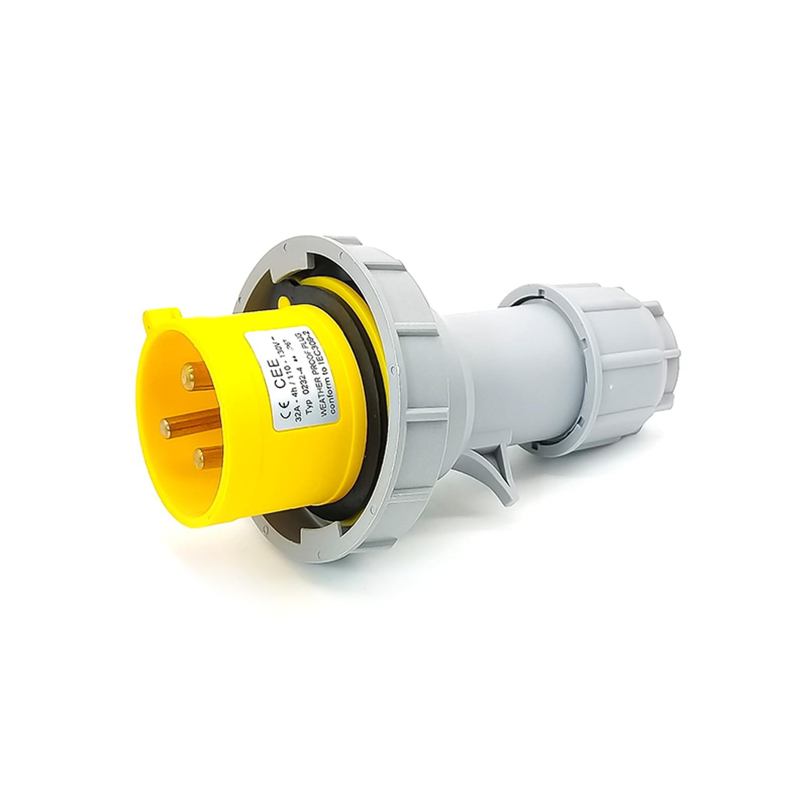 Elecbee IEC60309 IP67 32A 3pin 110V-130V 50/60Hz 3P 4h 2P+E CEE Industrial Plug