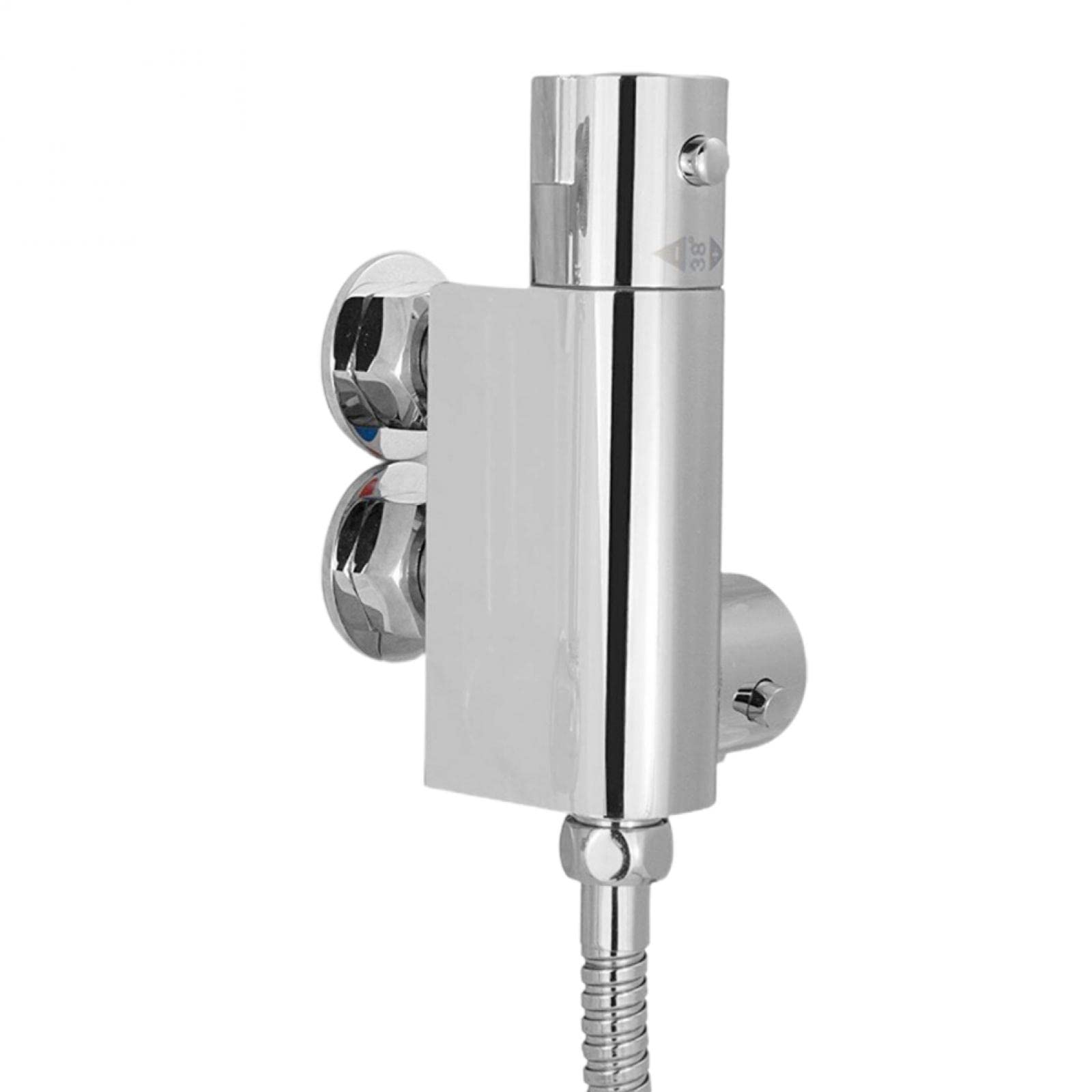 RANRAO Barre de douche thermostatique, mitigeur de douche thermostatique, robinet mitigeur de douche thermostatique moderne vertical, convient pour caravane, yacht, bateau