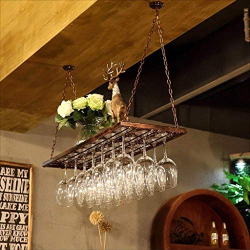 Casier à vin suspendu en fer rétro NMDCDH pour bar et cuisine 80x31cm