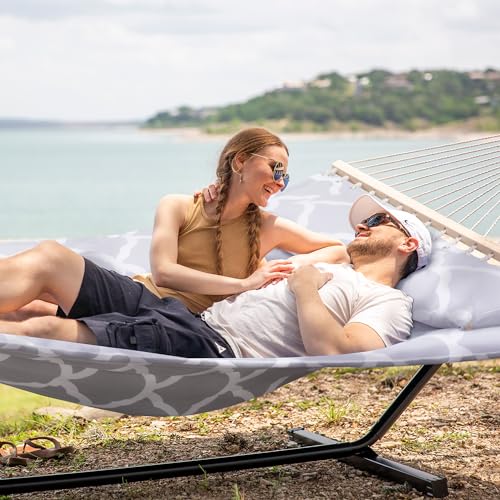 Image of SUNCREAT Replacement Hammock for Stand, 475 lbs Capacity, Two Person Backyard Hammock for Outside, Gray Cloud