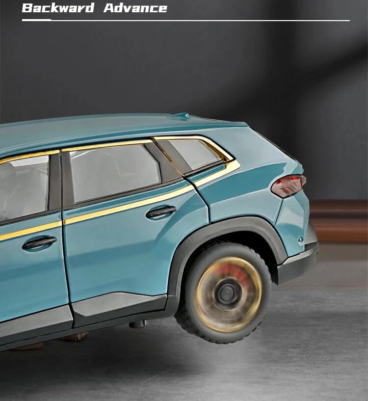 Image of 1:24 B.M.W XM SUV Diecast Alloy Model Car - Pull Back Toy Vehicle with Sound, Lights, Openable Doors - Metal Sports Car Toy Gift for Boys & Kids (Blue)