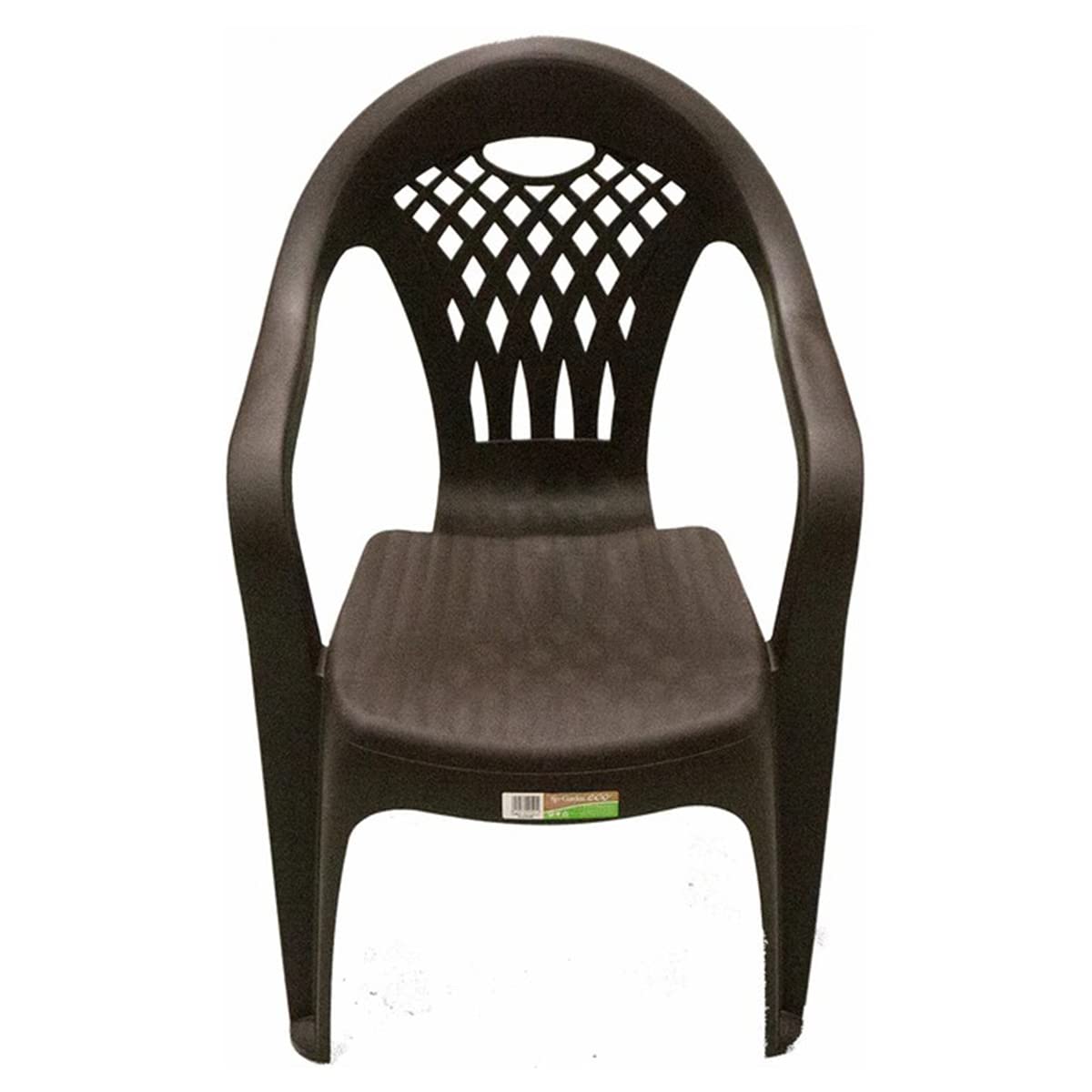 PEGANE Lot de 6 chaises de Jardin empilables en résine Coloris Marron - Longueur 58 x Profondeur 54 x Hauteur 86 cm