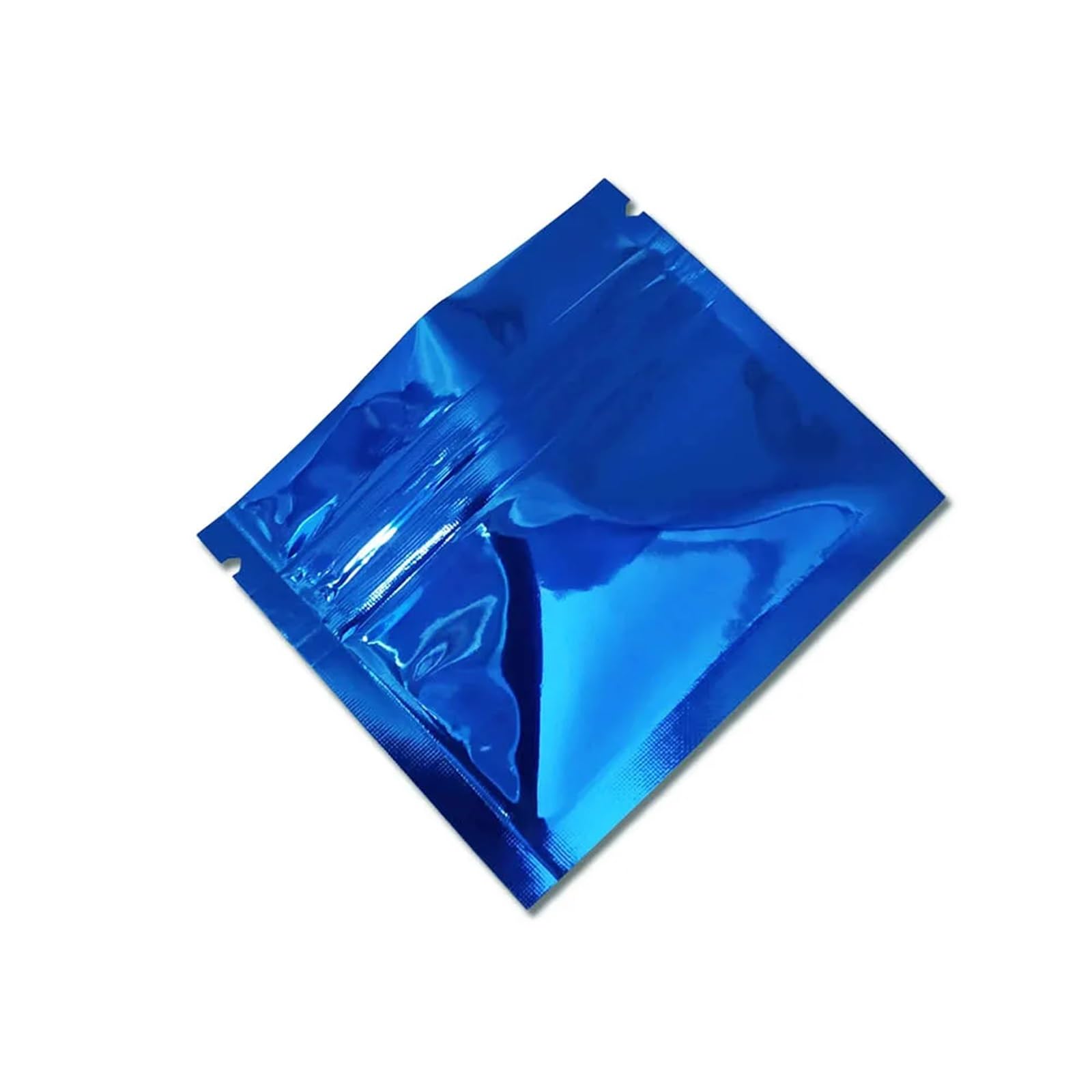 sacchetti con chiusura a zip, Confezione da 100 sacchetti con chiusura piatta, 7,5 * 6,3 cm, in alluminio, termosaldabili, multicolore(Blue)