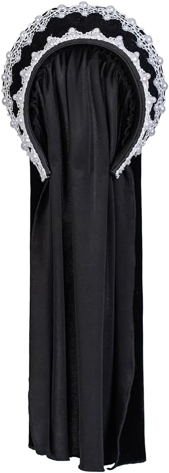 Tudor French Hood Anne Boleyn Costume Headpiece Hat Renaissance Elizabethan Headdress Tudor Coronet Headwear