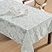 Laura Ashley Annaleigh Tablecloth Jacquard Fabric, Wrinkle Resistant for Dining, Holiday, Party, Wedding or Banquet, 60