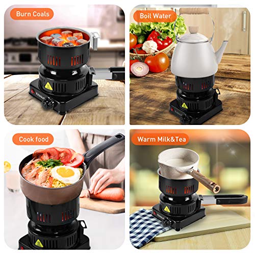 Elektrischer Shisha Kohleanzünder Kohle-Brenner E-Heater Heat up 600W Heizplatte Brenner für Wasserpfeife Shishakohle Kokoskohle