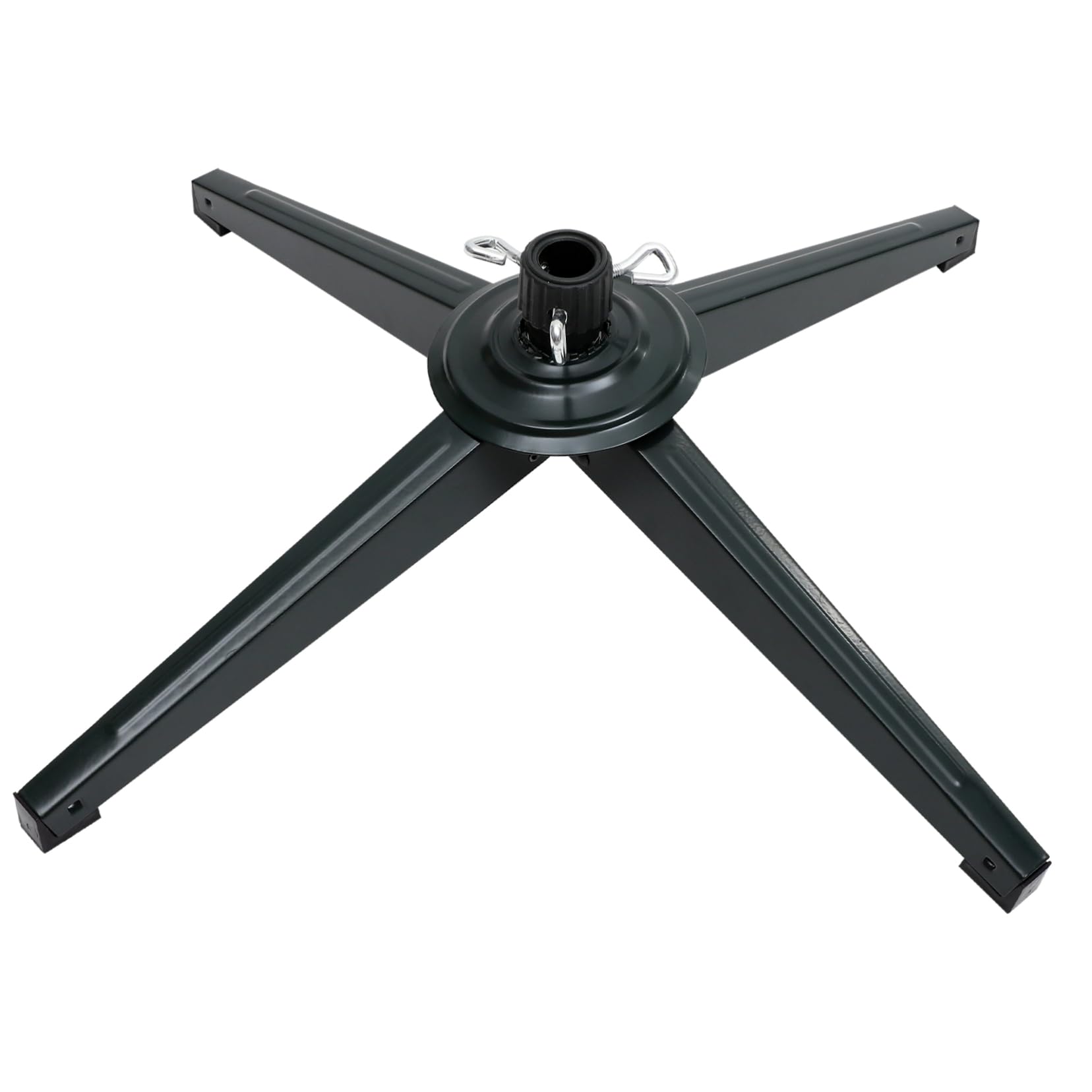 KONTONTY Folding Iron Christmas Tree Stand Base Xmas Tree Holder for Home Pole Convenient Storage Stable Support