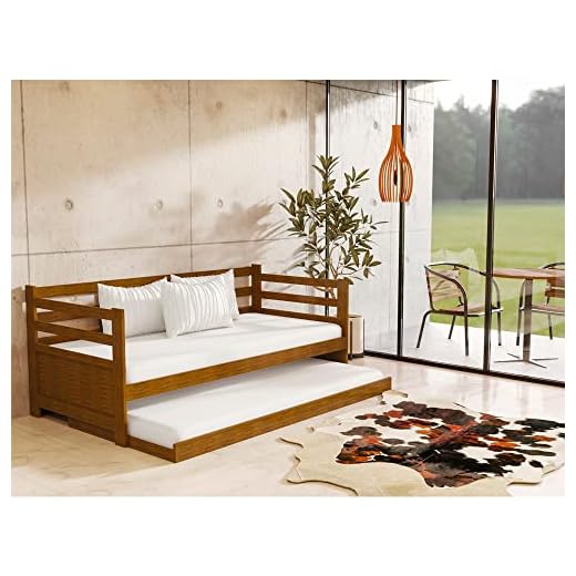 Bicama Solteiro Em Madeira Maciça Enjoy - Imbuia