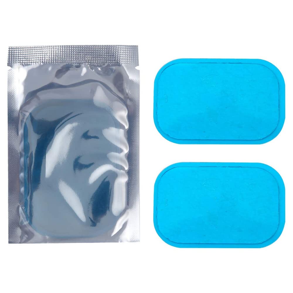 Massforce Gels Pad - 14 pcs feuilles de gel pour ceinture abdominale EMS- Gel pour Ceinture Abdominale Electrostimulation Musculaire - Coussinet gel 12 petits 2 grands - Compatible toute ceinture