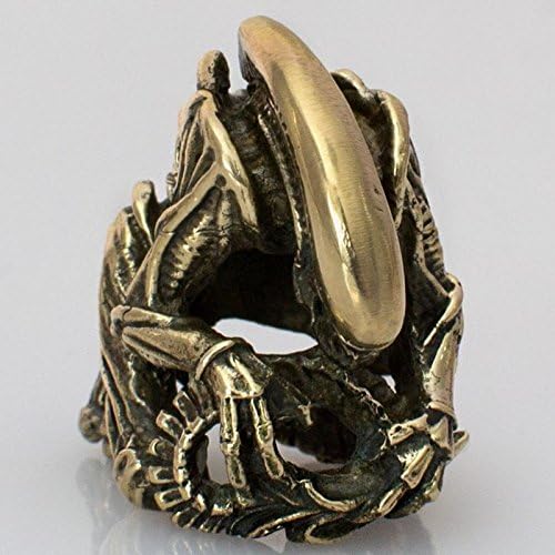 Paracord/Lanyard Bead in Brass for Jig Pro Shop by Russki Designs (Alien Xenomorph (Brass))