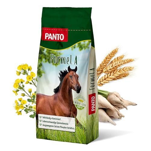 PANTO Formel A Pferdefutter 25 kg – Allroundpellet für die Krippenfütterung, Krippenfutter mit Allen wichtigen Vitaminen & Spurenelementen, Pelletfutter 5mm