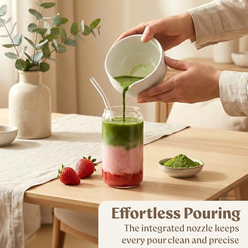 EDELHAUS Matcha Kit Whisk Set (7 Pcs) - Complete Matcha Set, Matcha Bowl with with Bowl, Whisk and Holder, Bamboo Spoon/Scoop, Scoop Rester and Sifter incl. Booklet