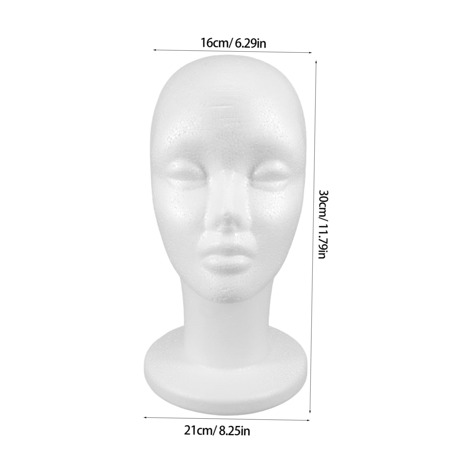 MUCKLILY Stable Base Foam Mannequin Head Wig and Hat Model Display for Hair Accessories Bald Head