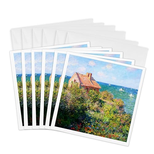 Cartes de vœux Claude Monet aux finitions soignées 3dRose 15,2 cm lot de 6