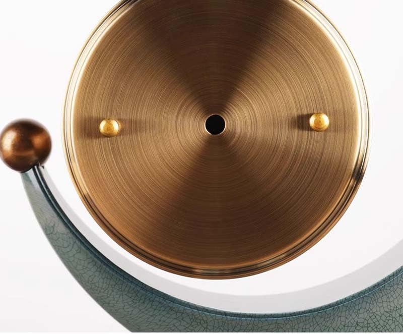 Reloj de repisa, Reloj de Escritorio sin tictac, Estilo Retro Europeo, Funciona con Pilas, Ideal for Sala de Estar, Dormitorio, Oficina, hogar, decoración de Interiores.(A)