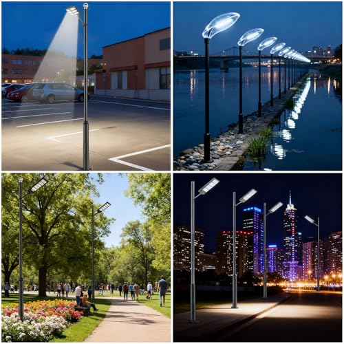 HeHeTX Street Light Pole 13Ft Tall, Outdoor Metal Split Heavy Duty Street Lamp Post for Outside Large Solar Street Lights with Mounting Steel Anchor for Street, Parking Lots, Park & Patio by HeHeTX - Image 8
