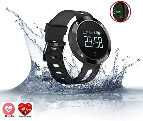 Relee Fitness Tracker Watch,Activity Tracker With Heart Rate Blood Oxygen Pressure Monitor Samrt Watch IP67 Waterproof for Kids Wristband Watch for IOS Iphone Android (Black)