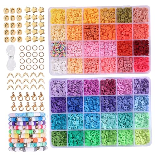Kit perles argile pour bracelets loisirs créatifs et bijoux Heishi DIY