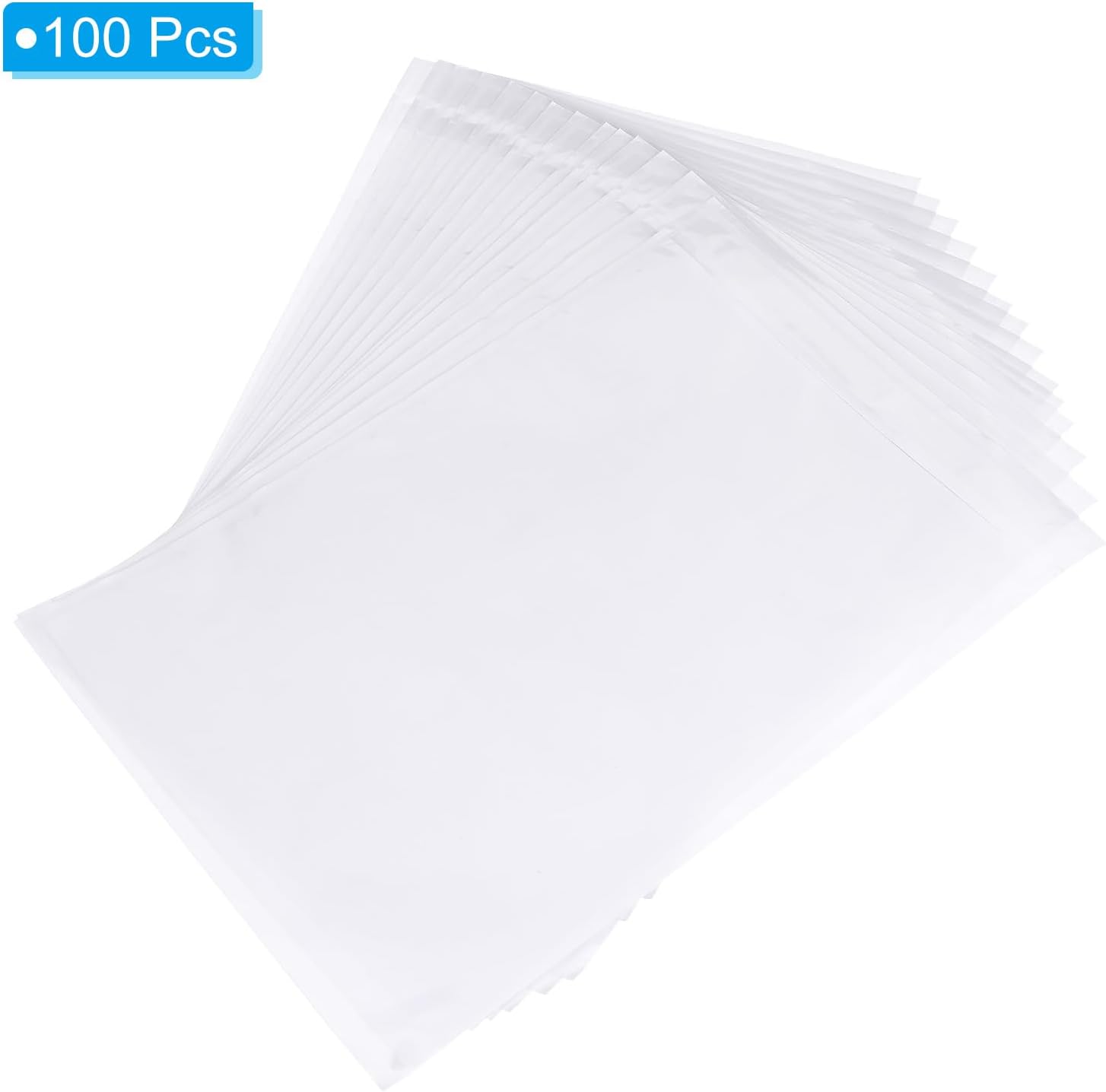 PATIKIL 6.7x10" Clear Packing List Envelope, 100 Pack Plastic Waterproof Self-Adhesive Side Loading Mailing Invoice Label Pouch Sleeves for Transportation, Clear