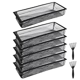 LOQJSS 6pcs Floor Register Cover T-Rap,Floor Register T-Rap with 2pcs Rakes,Screen for Home Air Vent Filt-ers,Floor Vent Screen Net for Wall Ceiling Floor Catch Debris Hair Ins-ect (Size:10 x 4inch)