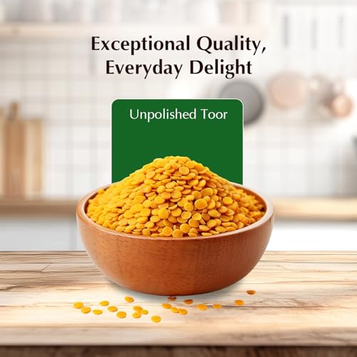Image of Amazon Brand - Vedaka Unpolished Toor Dal | 2 Kg | Popular Toor Dal | Naturally Rich Source of Protein | Naturally Cholesterol-Free