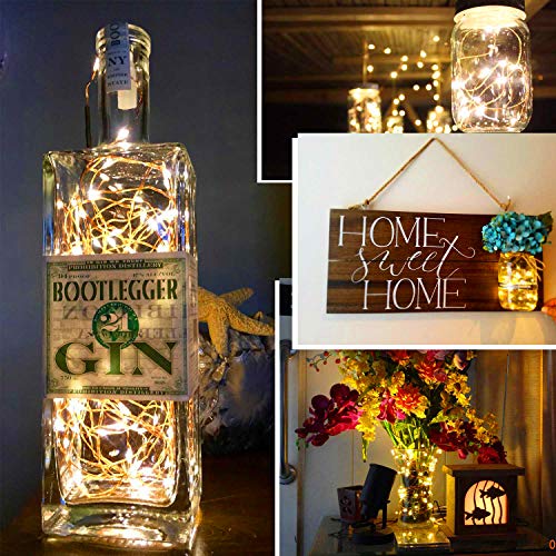 Minetom Usb Fairy String Lights With Remote, 66 Feet 200 Leds Firefly Lights, Copper Wire Starry Lights For Bedroom Wall Ceiling Christmas Tree Wreath Craft Wedding Party Decoration, Warm White #TOP3