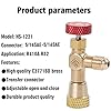 VIGORFLYRUN PARTS LTD Valve Adapter, Copper R410 Air Conditioning Refrigerant Valve, 5/16" SAE Male to 5/16" SAE Female, Flow Control Valves, Reliable & Easy to Use #3