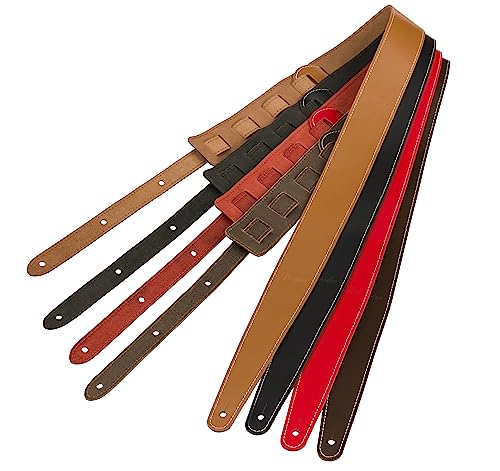 Fender Essentials Economy Leather Guitar Strap, Guitar Accessories, Adjustable from 44.5" to 53", Tan - image 3