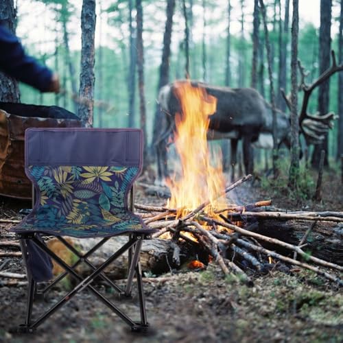Chaise de camping pliante portable et légère, fauteuil acier bleu pêche randonnée - 7
