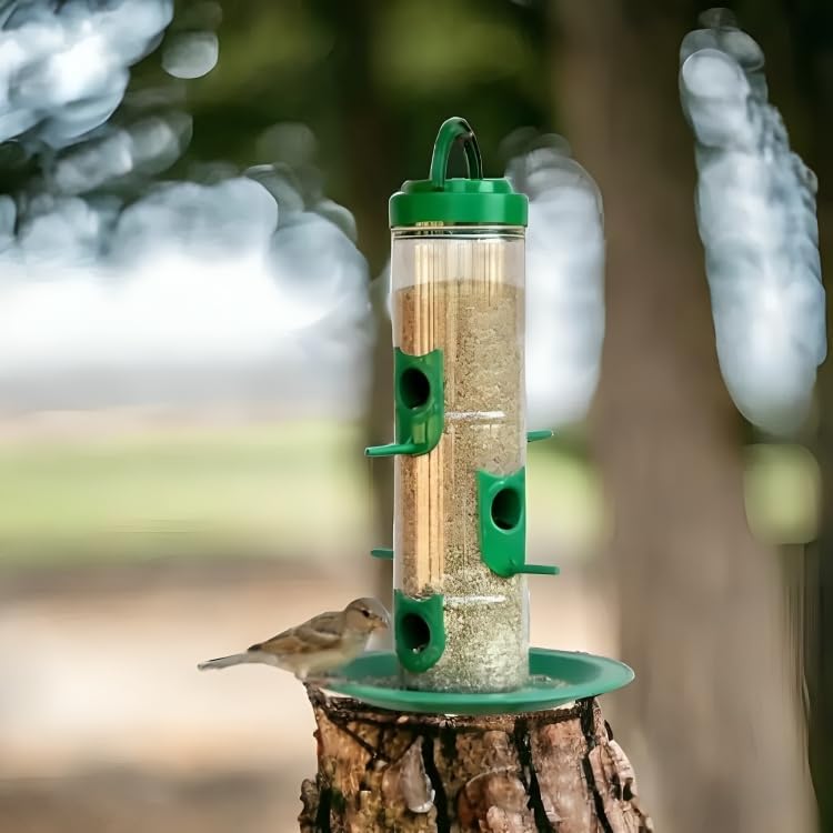Image of Hanging Food Feeder for Balcony, Large Bird Feeder for Outdoor & Garden | 900 Capacity I Premium Hard Plastic Weatherproof (Pack of 1 Pcs)