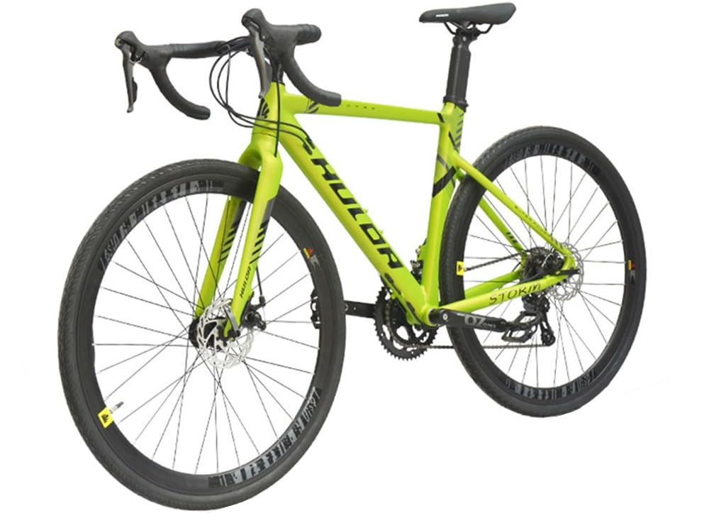 Bicicleta Carretera 700C Aleación Aluminio con Freno Disco 16 Velocidades Y Doble Suspensión para Descenso Y Todoterreno Fibra Carbono A,48
