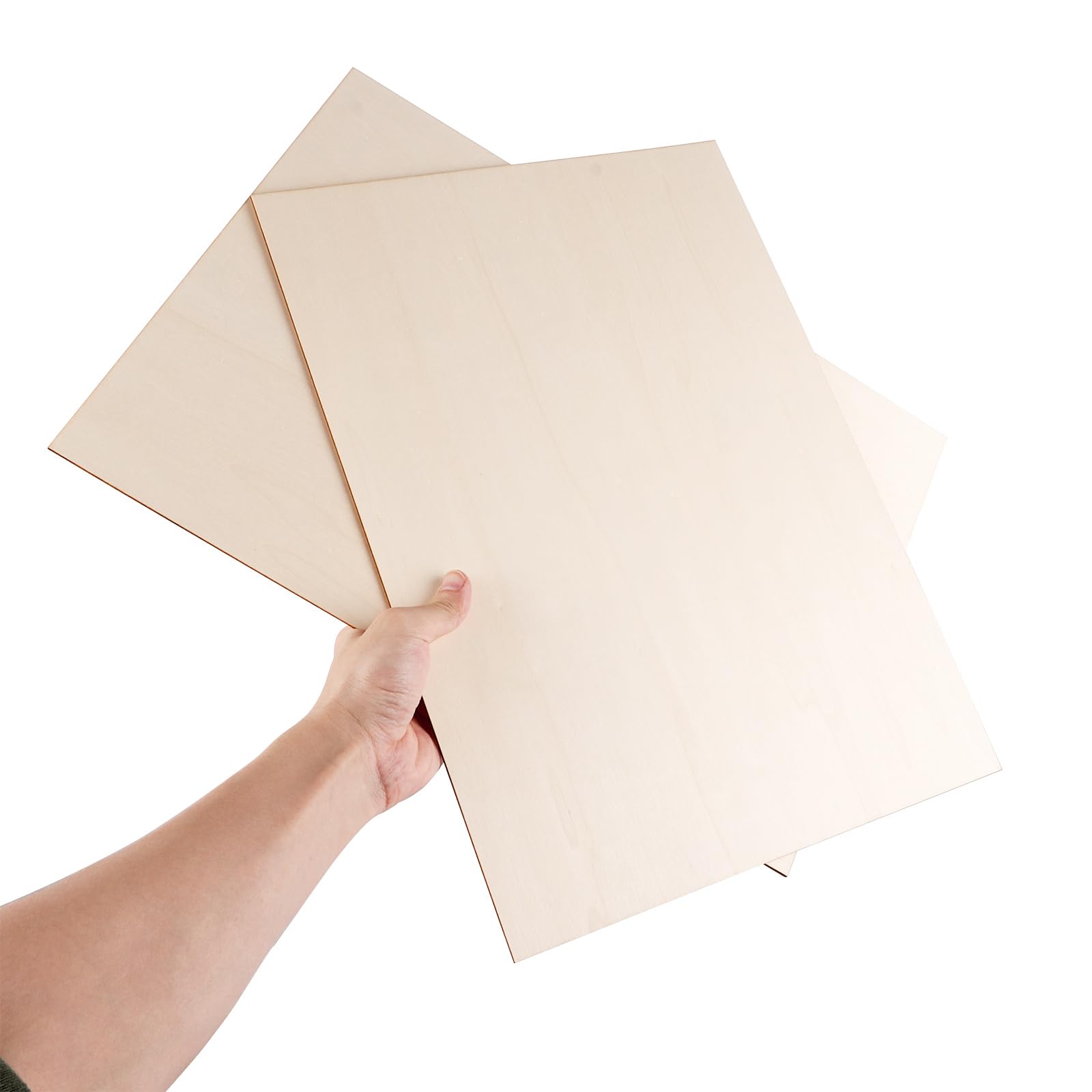 LOLYSIC 18 fogli di compensato da 3 mm, A3, pannelli di legno per fai da te, lavorazione laser, pirografia, modellismo, decorazione, quadri, 420 x 300 x 3 mm