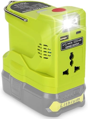 Inversor de generador alimentado de 200 W para Ryobi Batería de litio de 18 V portátil pequeña estación de energía Fuente de alimentación Generador