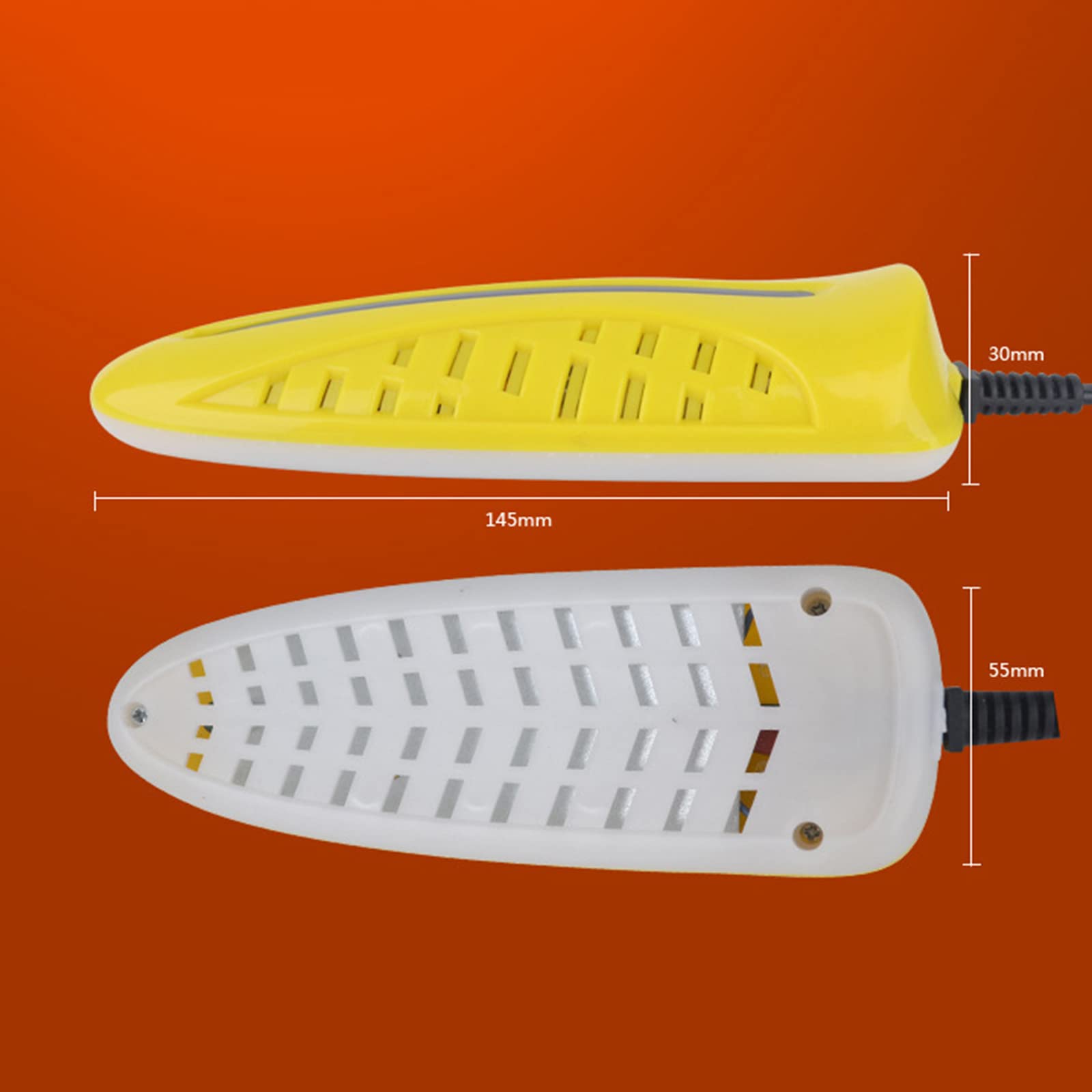 Elettrico, Scaldapiedi Portatile Multifunzione Domestica per Asciugare Scarpe Stivali Guanti Calzini,Giallo 22~35 Iarde