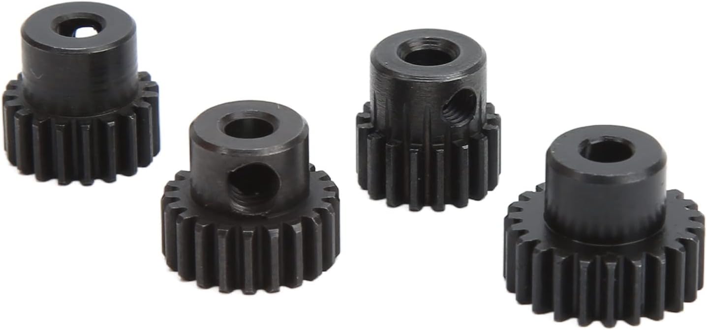 RC Motor Pinion Gear Sets 17T 19T 21T 23T Black Multiple Sizes 4 pcs for 1/10 Model Cars