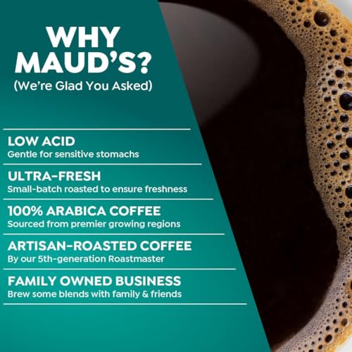 Image of Maud's Espresso Roast Coffee Pods, 50ct, Dark Roast Coffee in Single Serve Pods - 100% Arabica Coffee, Compatible with Keurig K Cups Maker