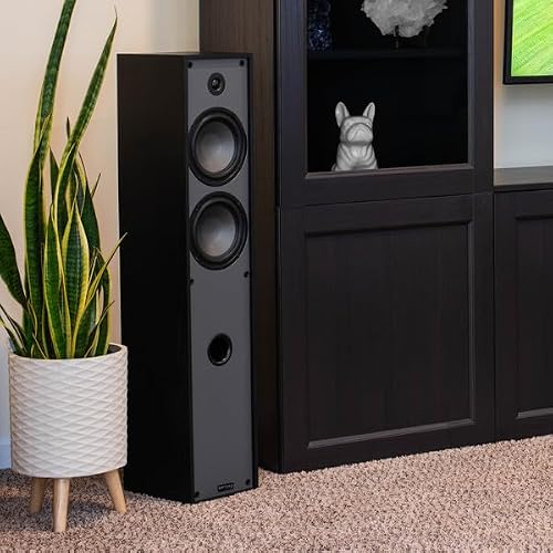Dayton Audio Classic T65 Floor-Standing Tower Speaker Pair (Black)