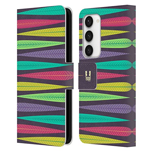 Housse Samsung Galaxy S23 5G Head Case Designs étui cuir Brillant Feuille