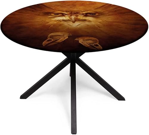 Miniatura 2 de Mantel elástico, mantel de tela decorativa de animales, plumas de garras de pájaro de águila halcón, apto para mesas redondas de 39 pulgadas de