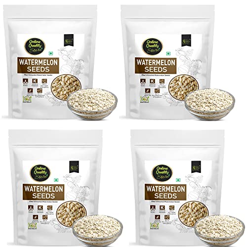 Image of Online Quality Store Watermelon Seeds 400gm Raw Unroasted for Eating with Rich in Protein, Potassium, Magnesium, Iron and Zinc