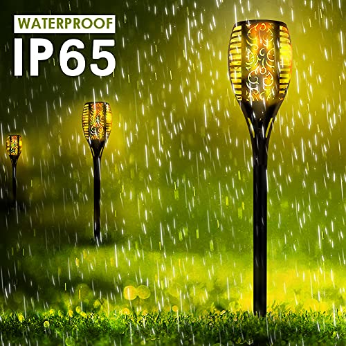 Swonuk-Outdoor-Solar-Lights-Waterproof-Torches-Landscape-Flickering-Flame-Solar-Spotlights-Decoration-Lighting-Dusk-to-Dawn-Auto-OnOff-Security-Torch-Light-for-Garden-Patio-Driveway-4-Pack 51RuQWPUWPL