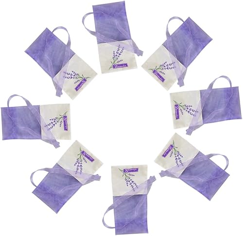 VALICLUD 30 bolsas de bolsitas de lavanda, bolsas de organza, bolsas de especias, bolsas vacías con cordón, bolsas de malla pequeñas (morado claro)