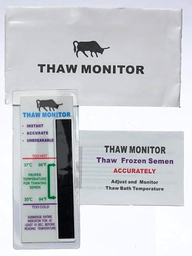 Animal AI Equipment Veterinary Semen Thawing Indicator Monitor Card, Temperature Monitor, 1 Piece-picture-29