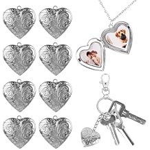 Framendino, Heart Photo Frame Charms DIY Locket Pendants for Jewelry Making