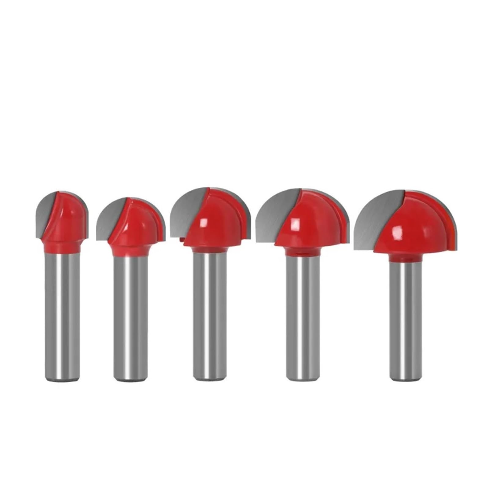 1/5 sztuk 8mm Shank narzędzia CNC węglika spiekanego okrągłe bity Cove rdzeń routera Bit frez kulowy do obróbki drewna(5 Pcs 8mm Set)